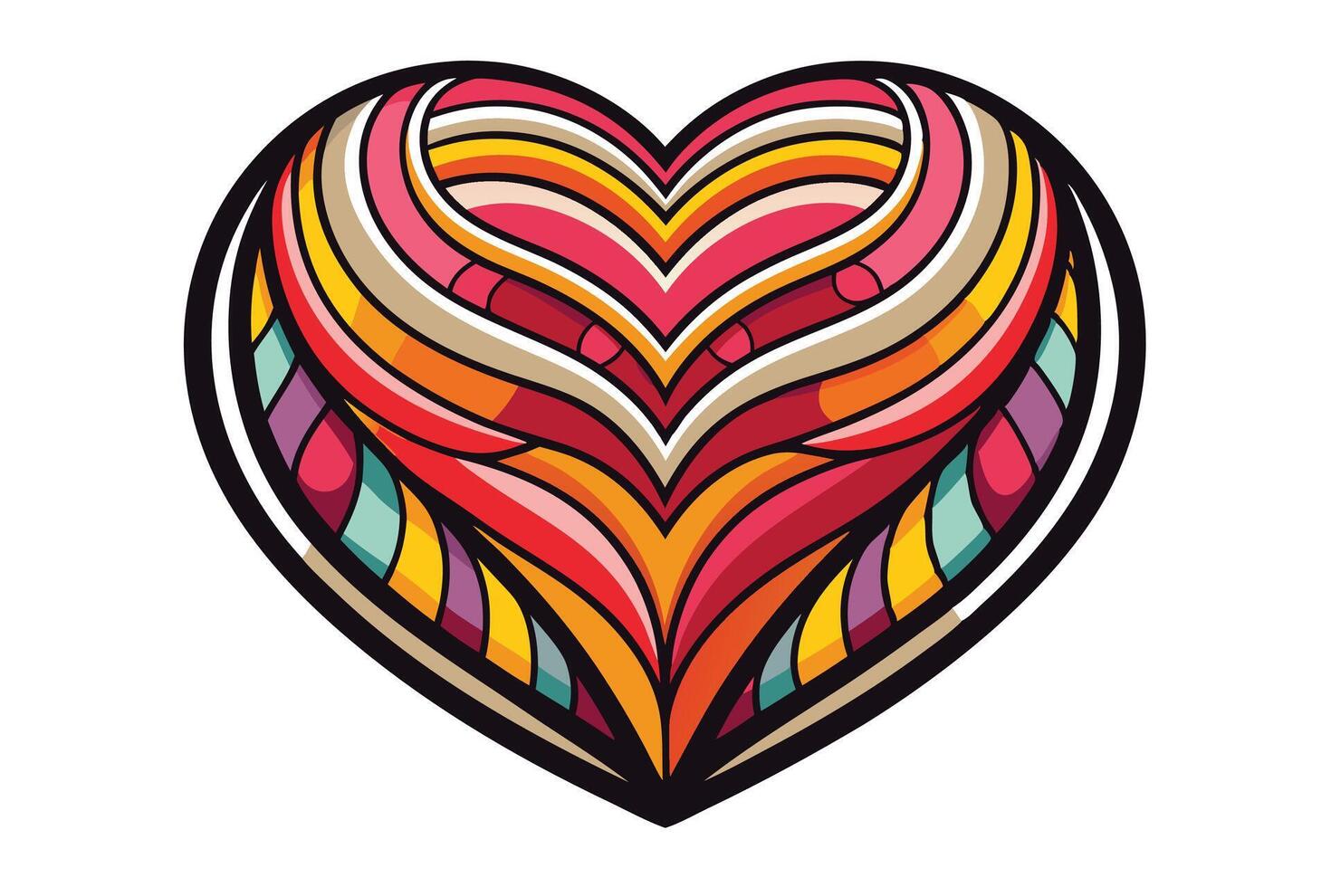 art of Love shape on white background vector