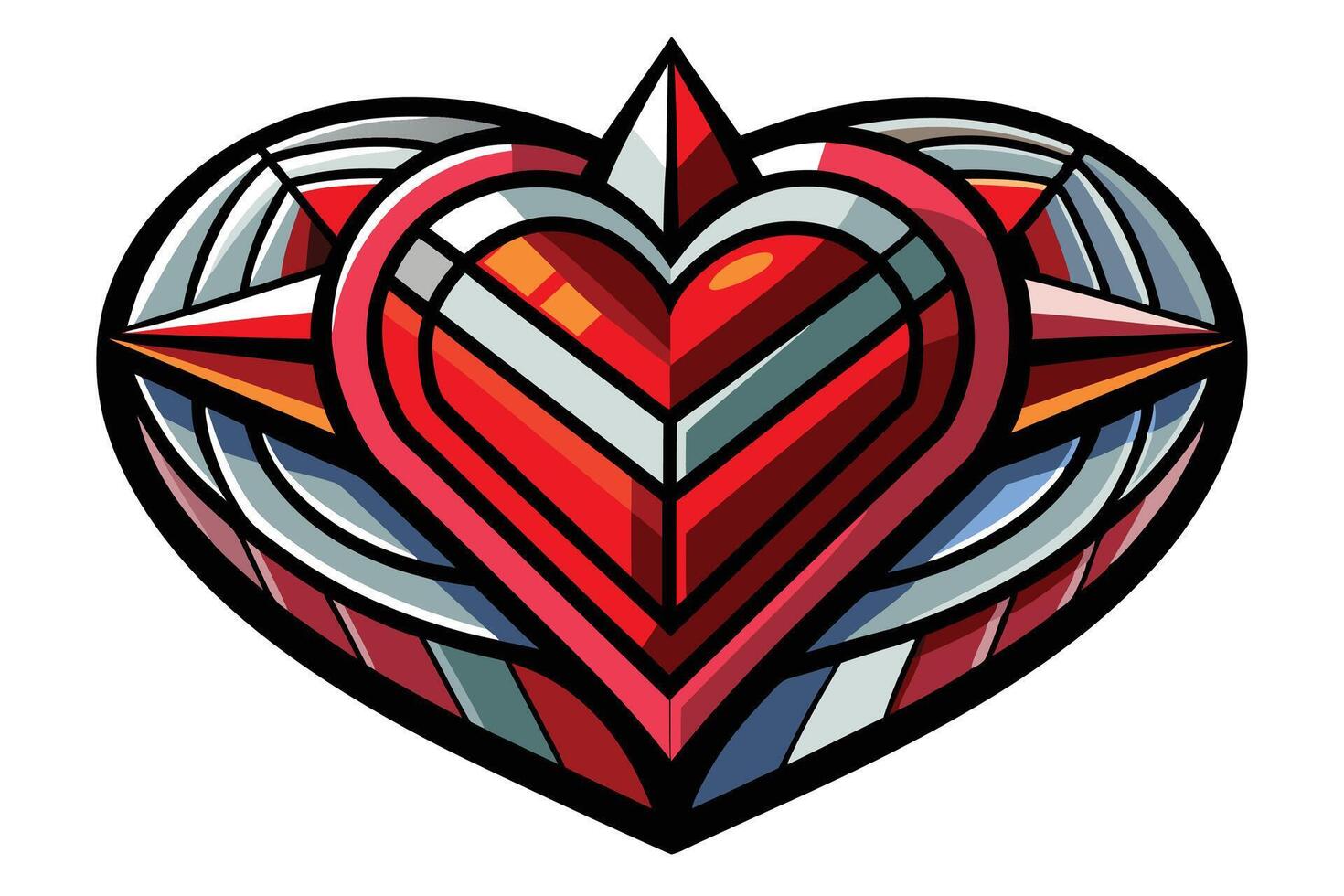 art of Love shape on white background vector