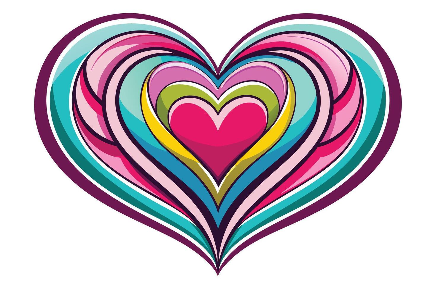 art of Love shape on white background vector