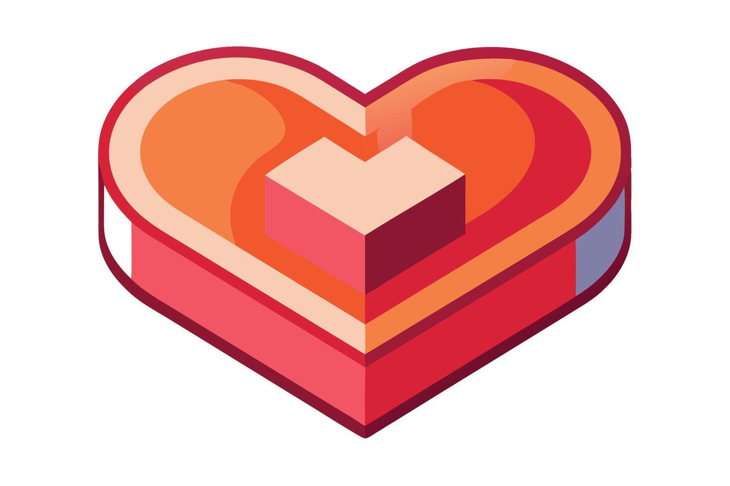 art of Love shape on white background vector