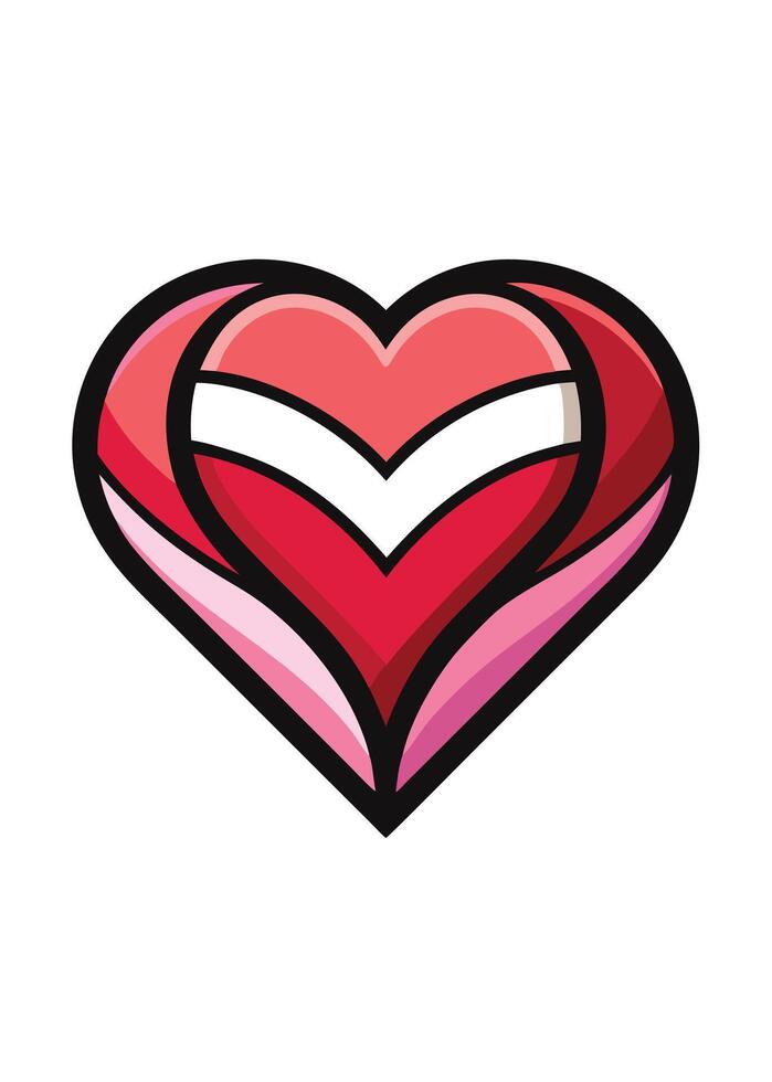 art of Love shape on white background vector