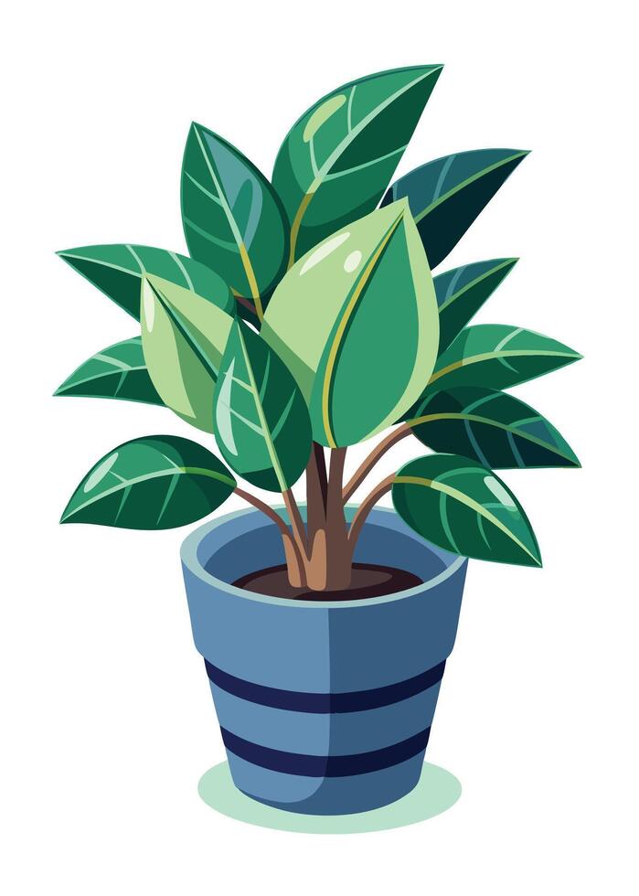 Indoor Plant art on white background vector