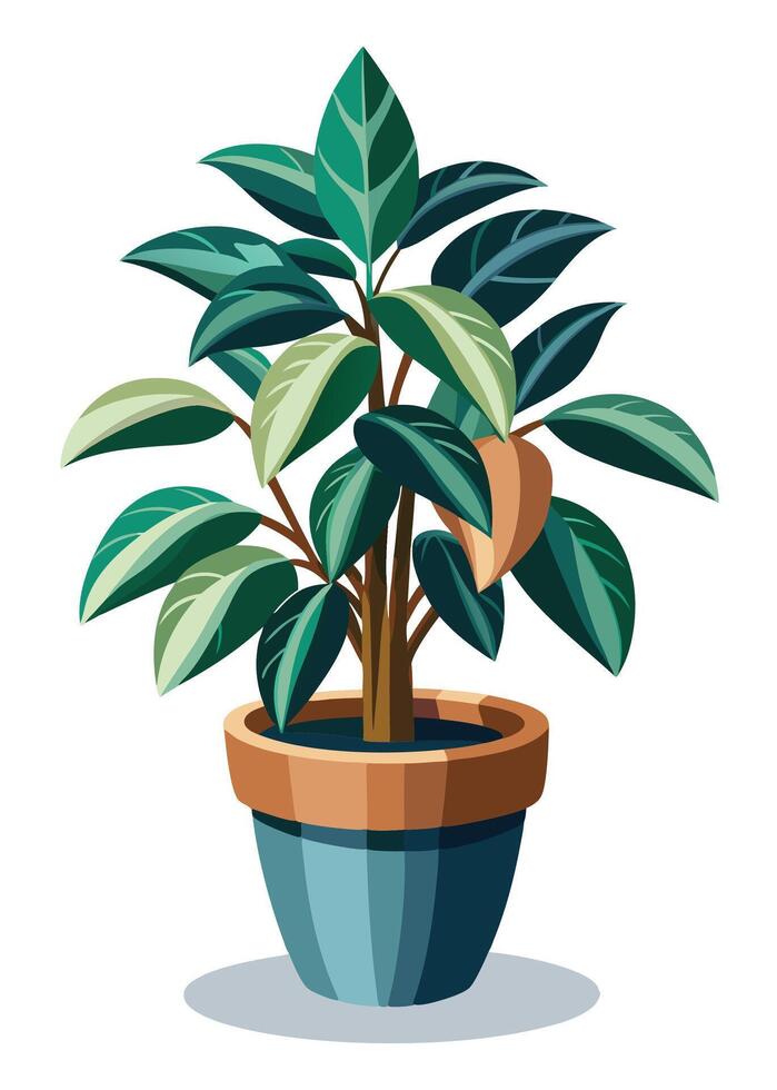 Indoor Plant art on white background vector