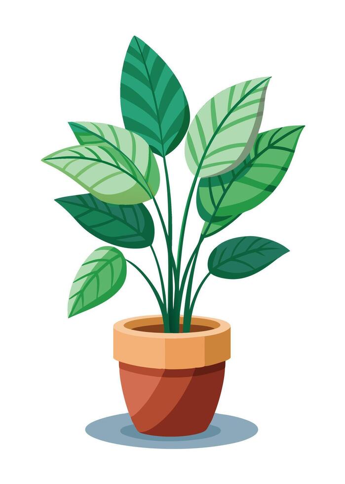 Indoor Plant art on white background vector