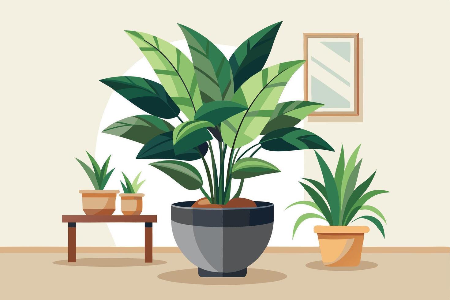 Indoor Plant art on white background vector