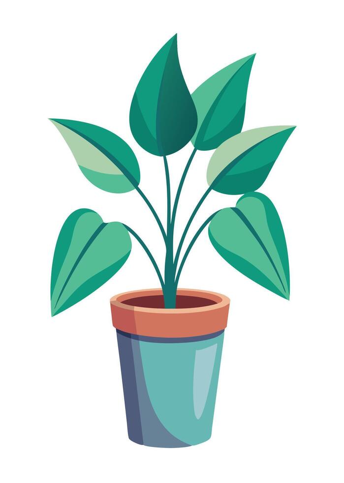 Indoor Plant art on white background vector