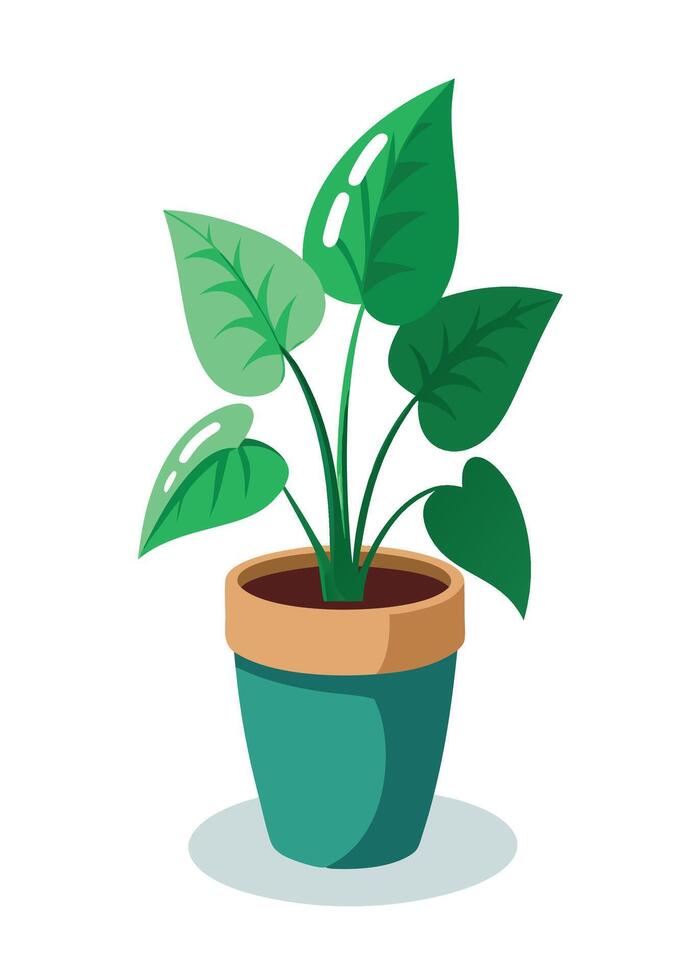 Indoor Plant art on white background vector