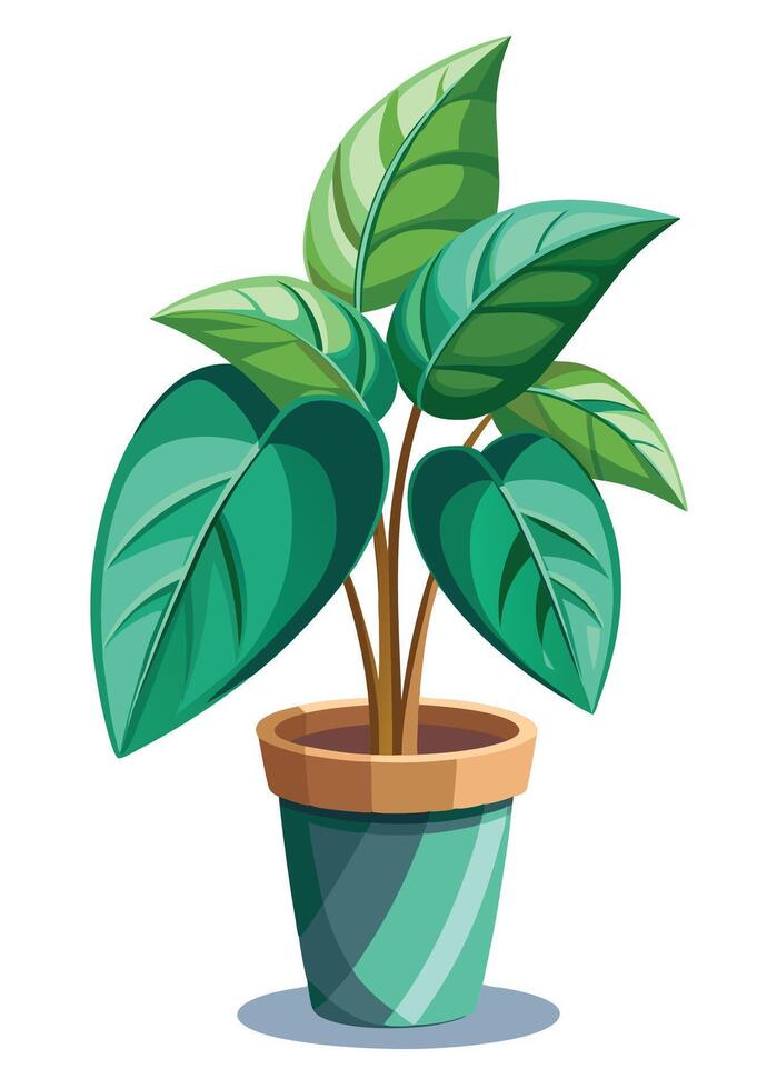 Indoor Plant art on white background vector