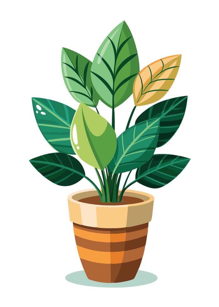 Indoor Plant art on white background vector