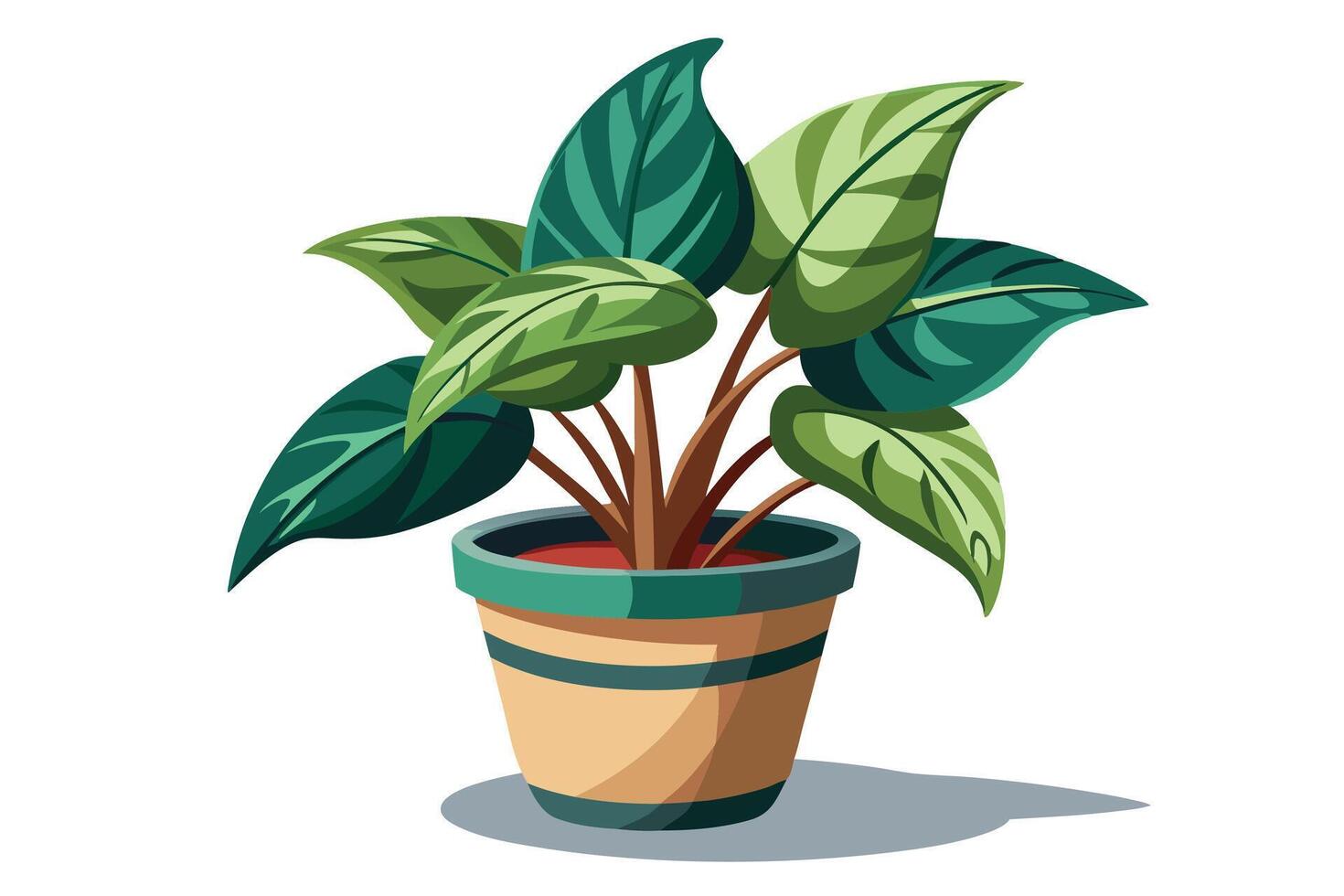 Indoor Plant art on white background vector