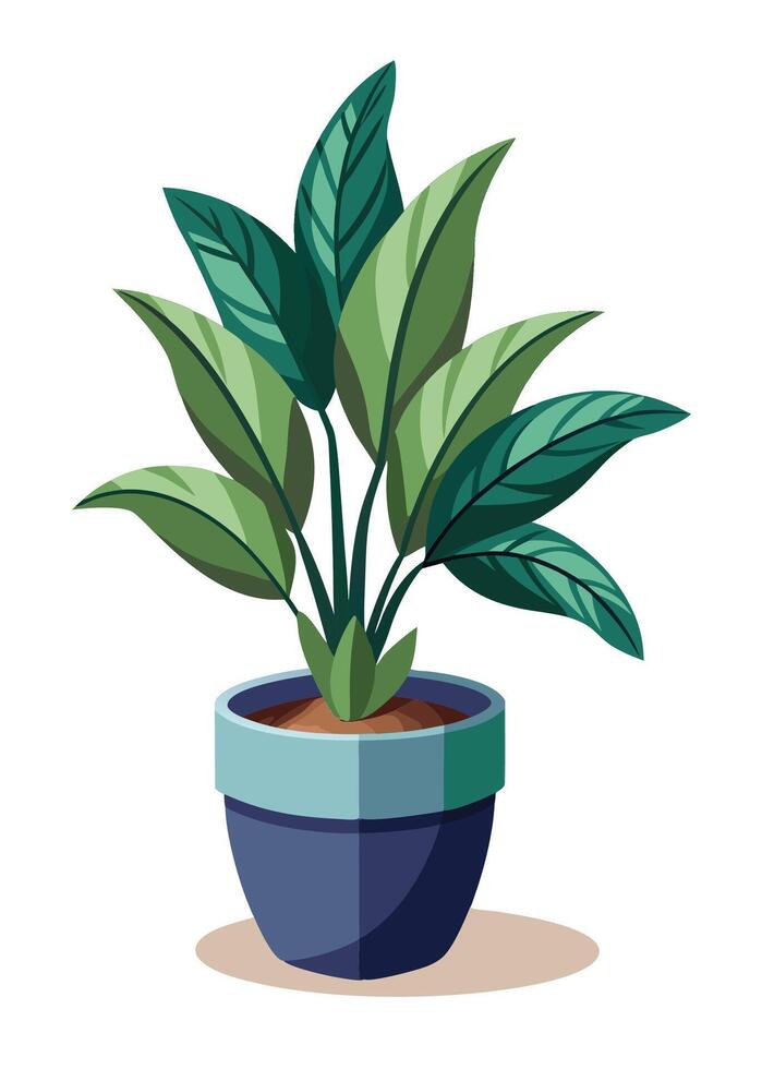Indoor Plant art on white background vector