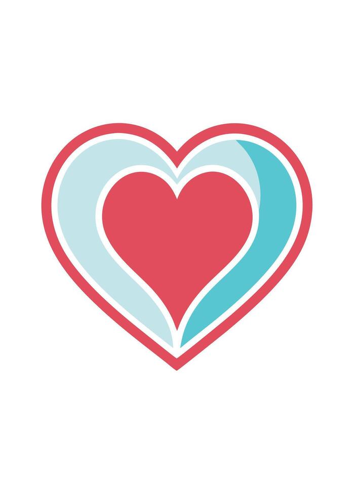 art of Love shape on white background vector