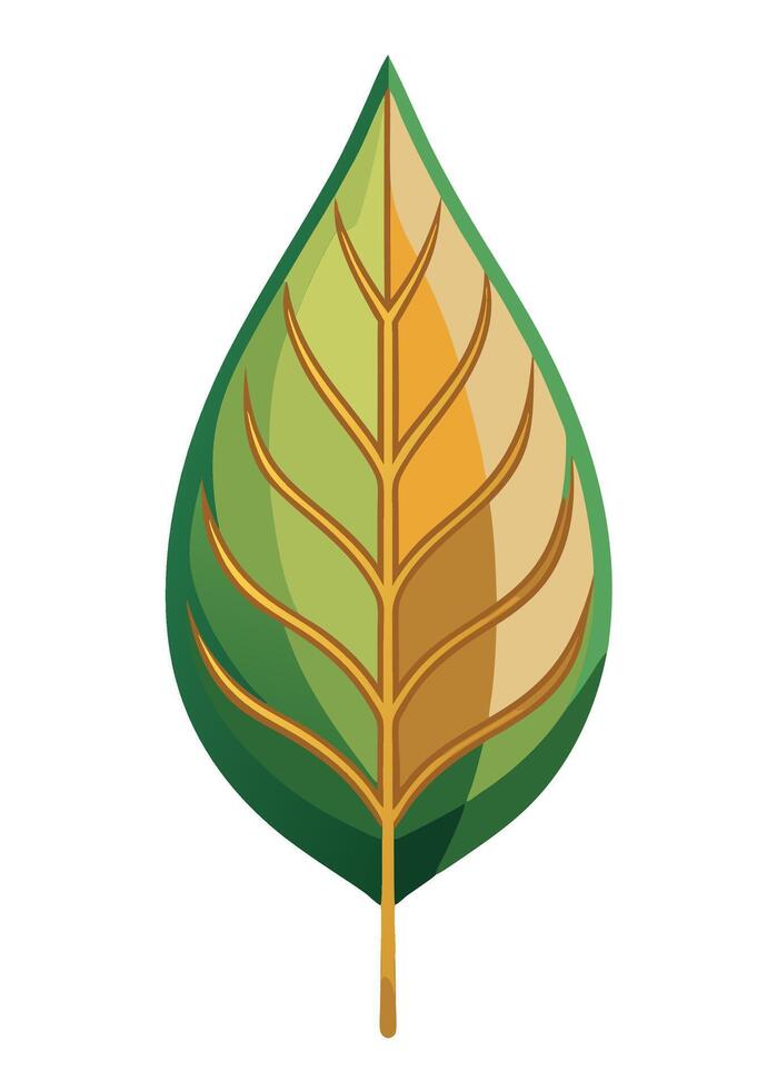 art of Leaf drawing Abstract minimal flat art vector