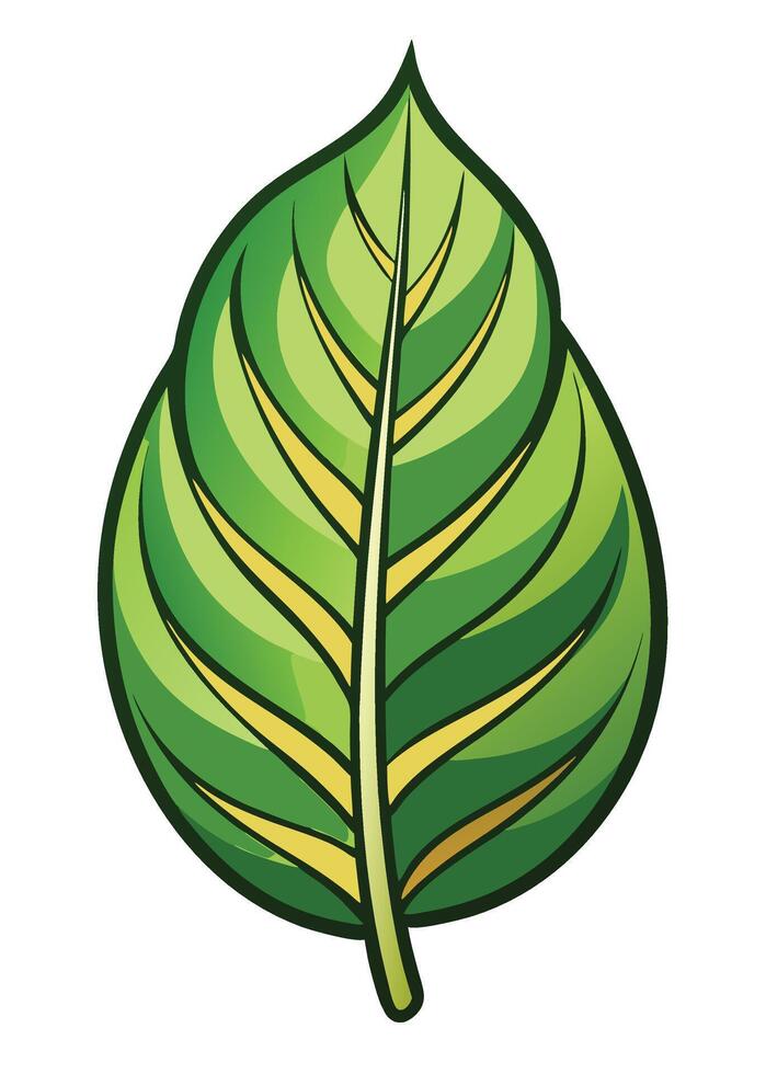 art of Leaf drawing Abstract minimal flat art vector