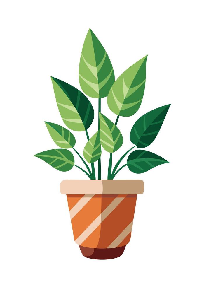 Indoor Plant art on white background vector