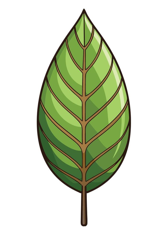 art of Leaf drawing Abstract minimal flat art vector