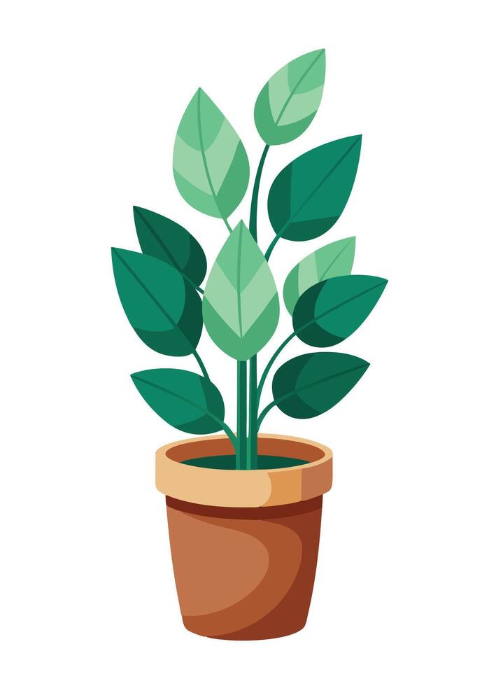 Indoor Plant art on white background vector
