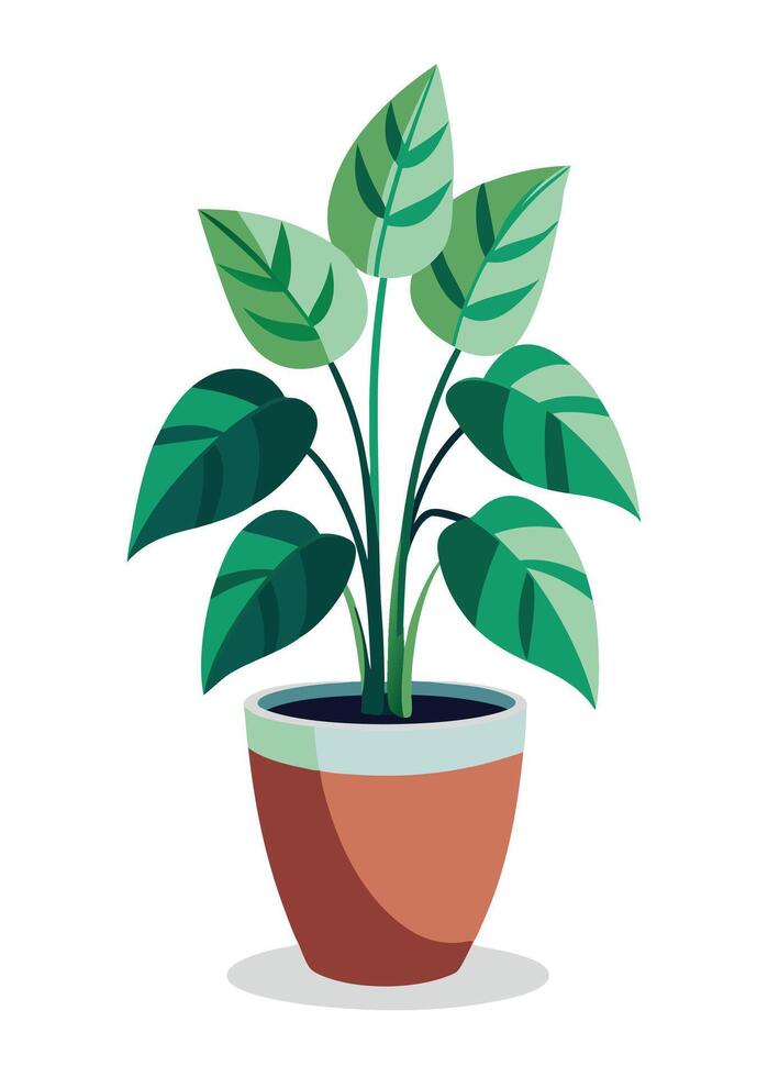Indoor Plant art on white background vector