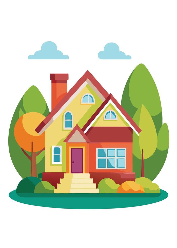 art of Home on white background vector