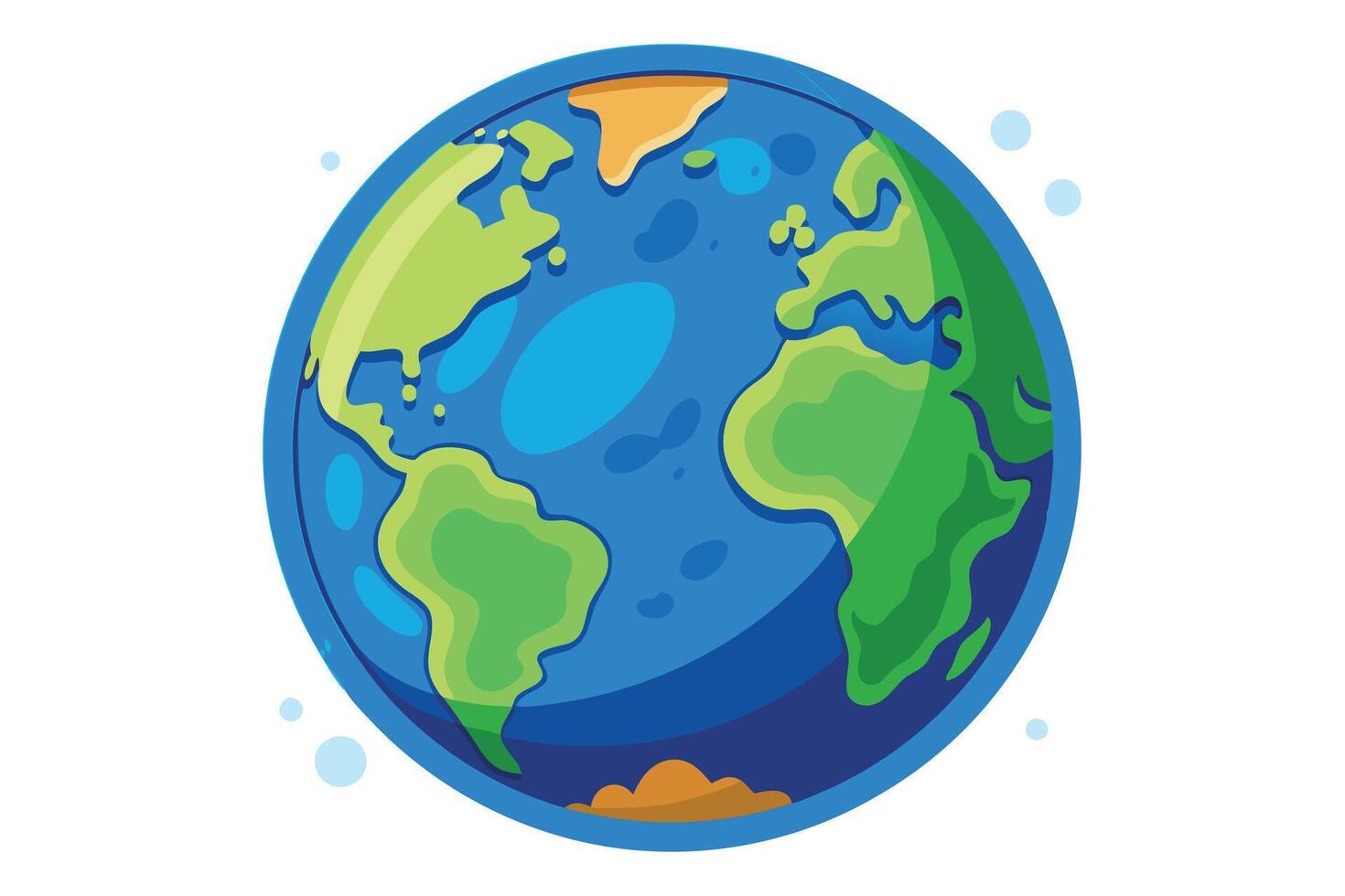 art of Earth on white background vector