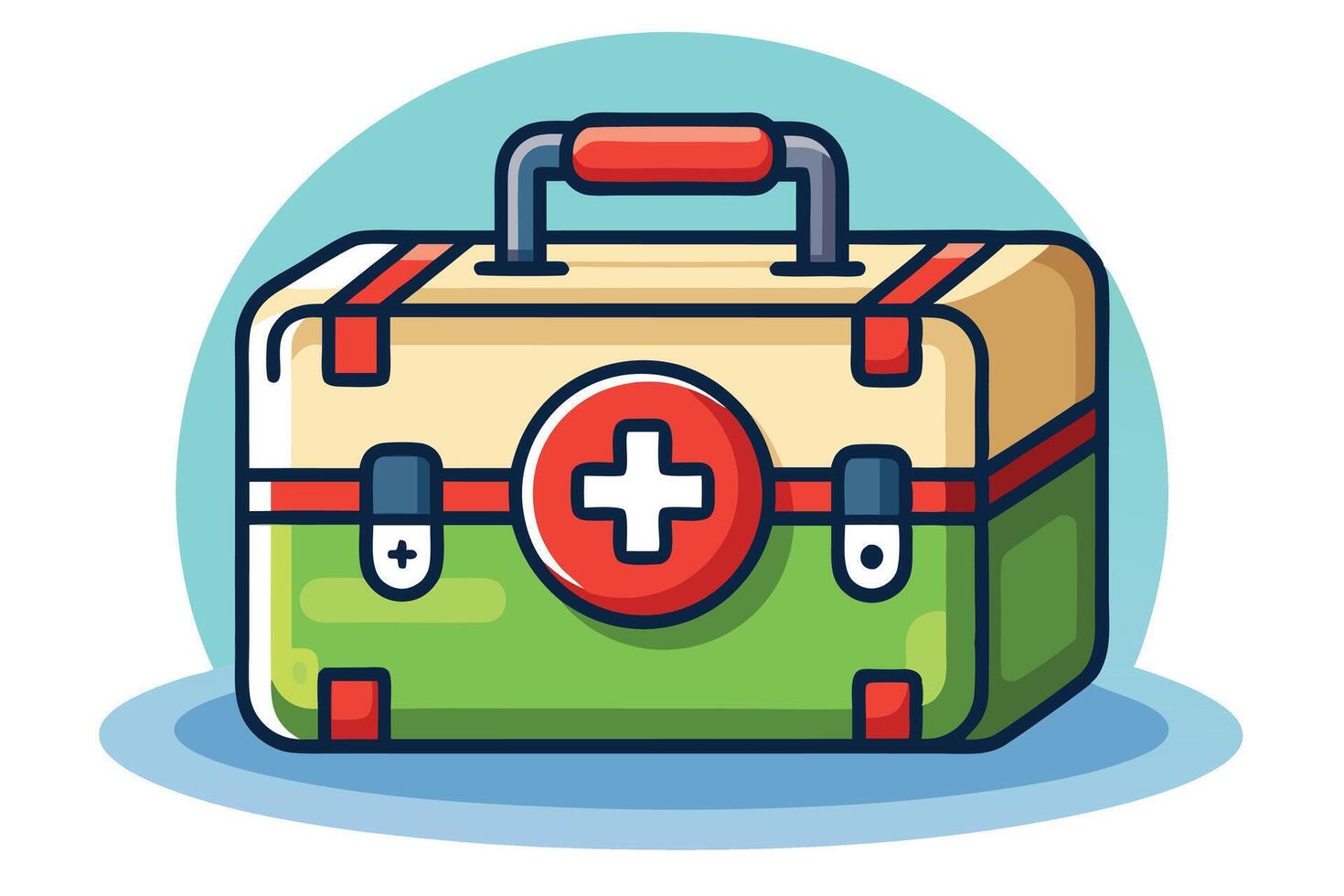 art of first aid box on white background vector