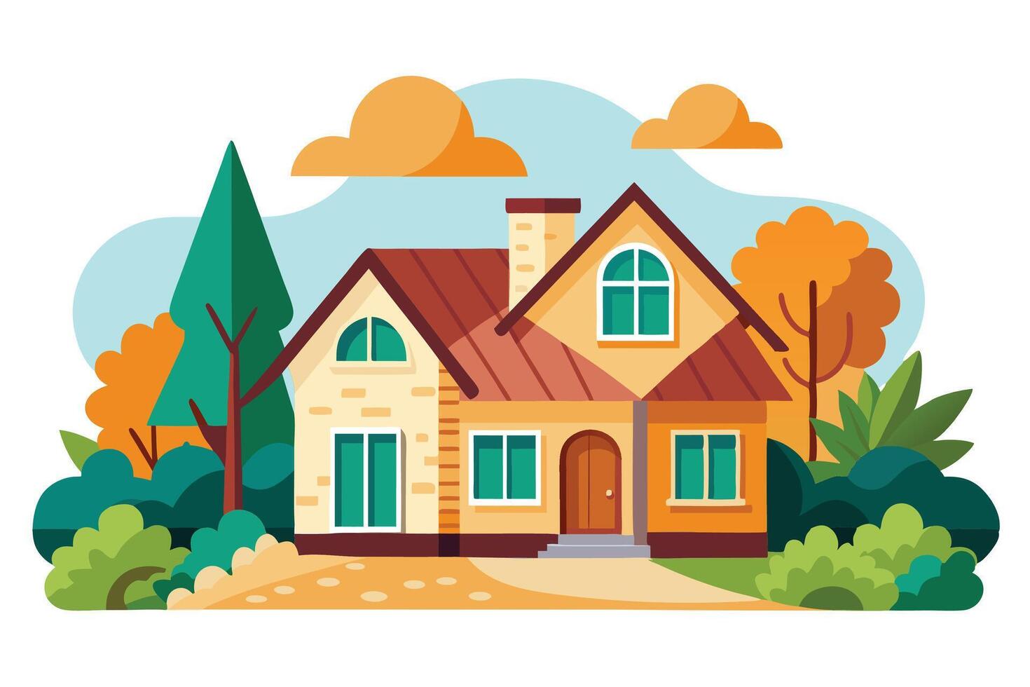 art of Home on white background vector