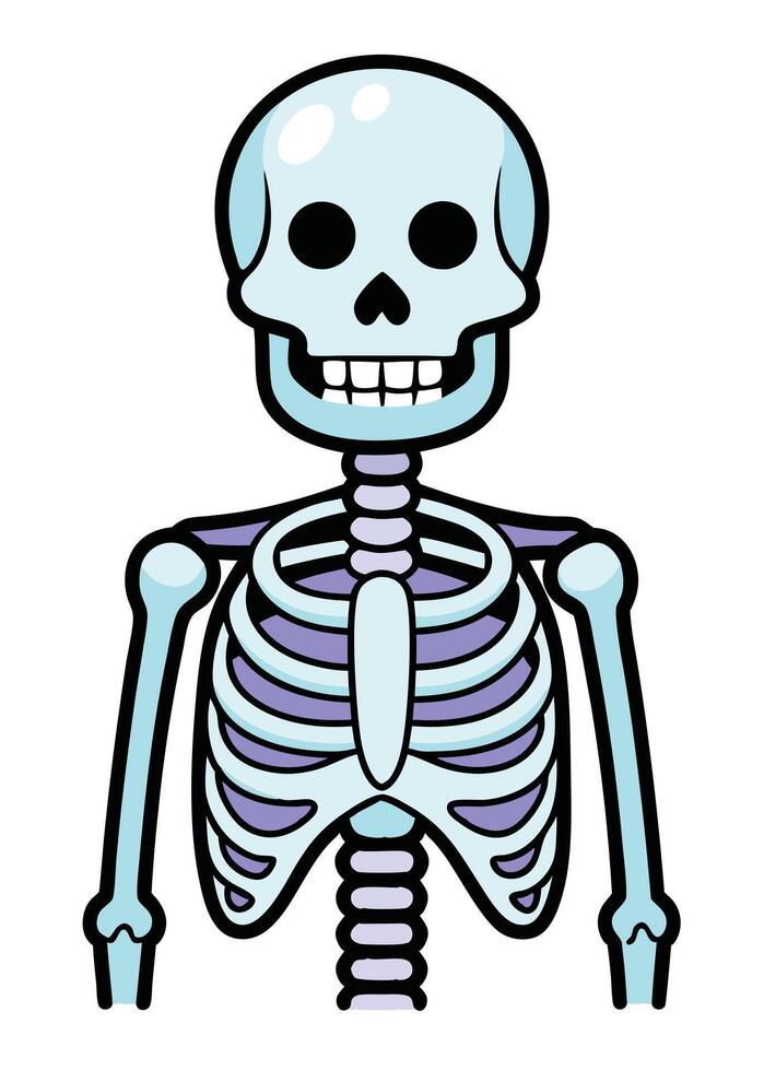 art of Human skeleton drawing Abstract minimal flat art vector
