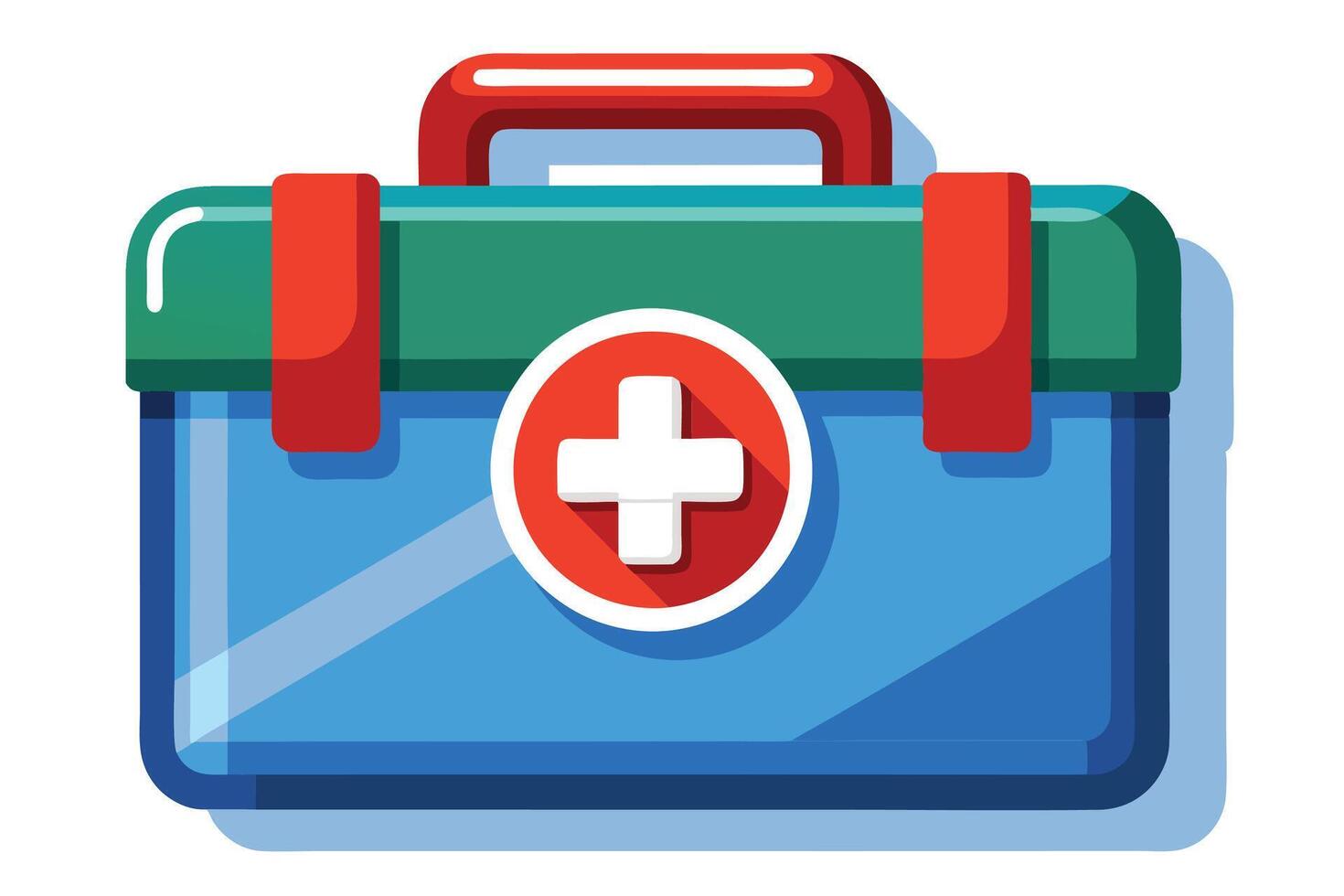 art of first aid box on white background vector