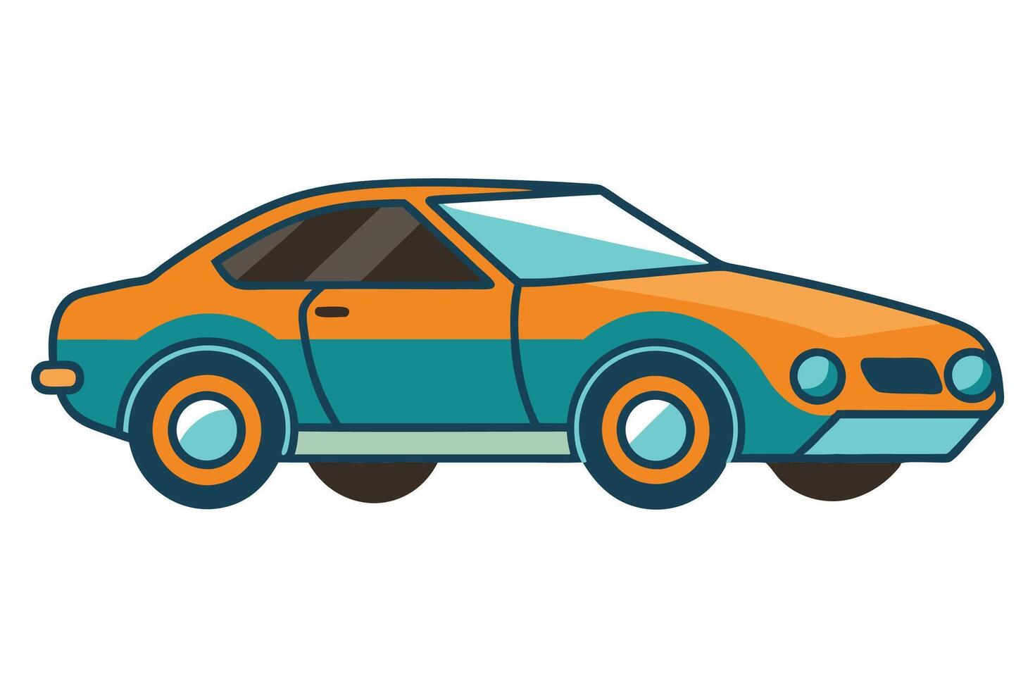 Art of Bus on white background vector