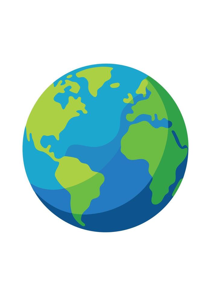 art of Earth on white background vector