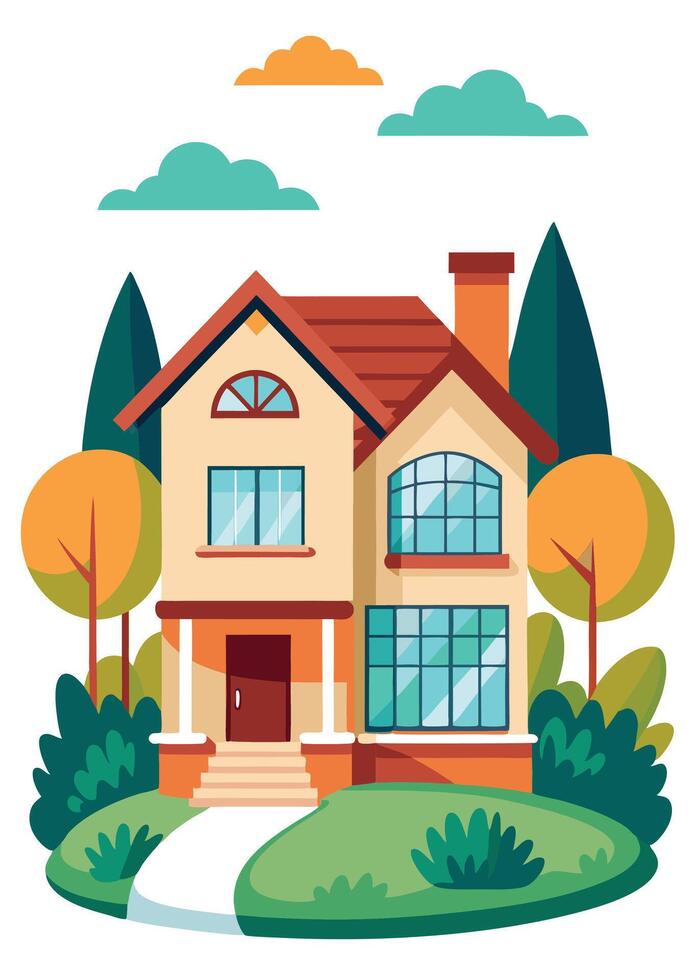 art of Home on white background vector