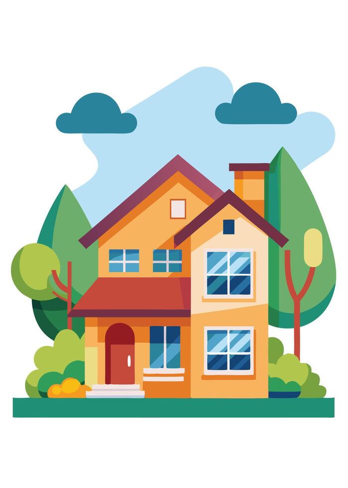 art of Home on white background vector