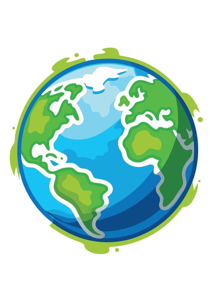 art of Earth on white background vector