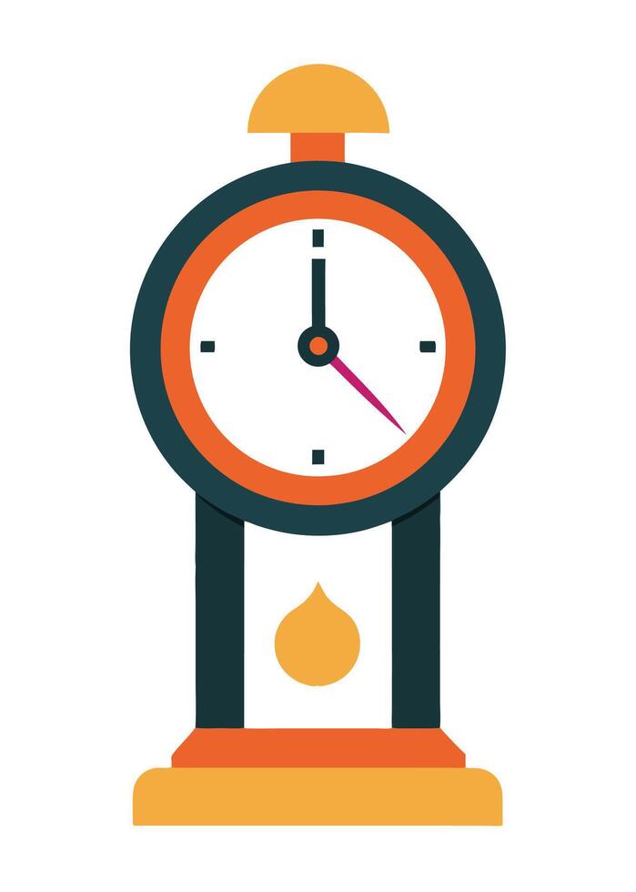 Art of clock on white background vector