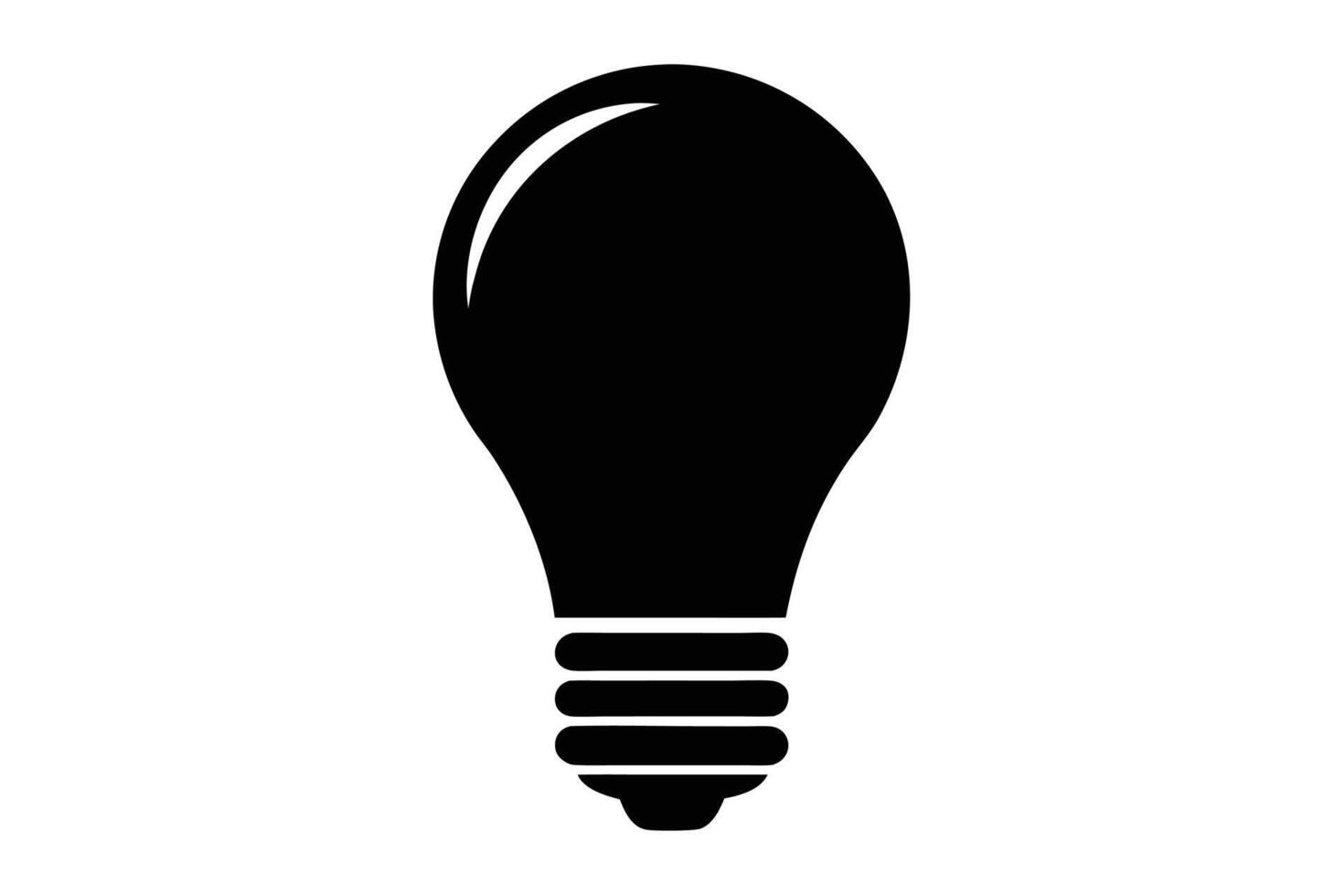 Bulb silhouette on white background vector