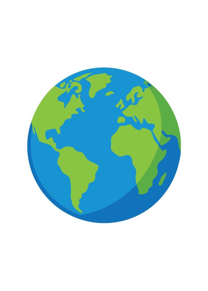 art of Earth on white background vector