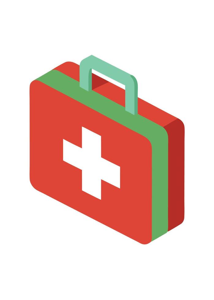 art of first aid box on white background vector