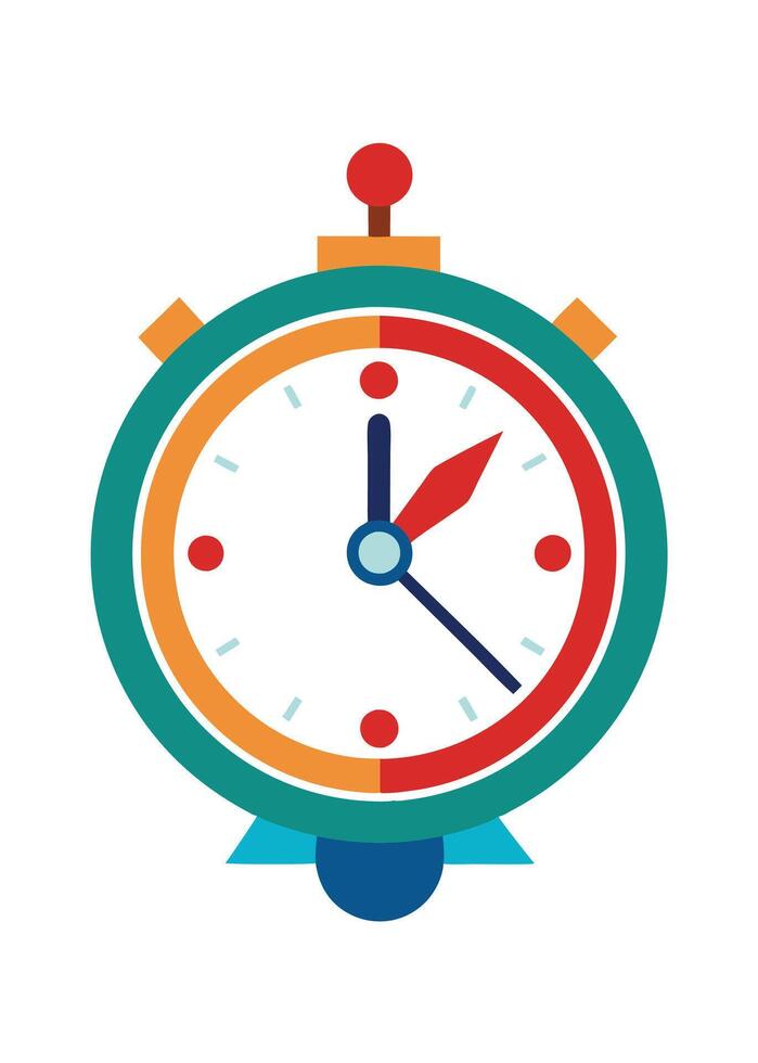 Art of clock on white background vector