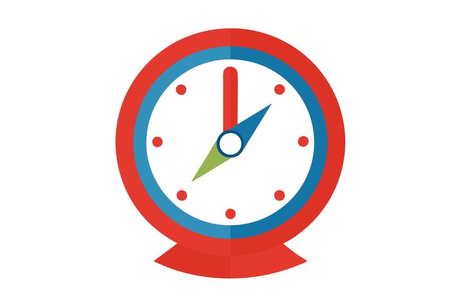 Art of clock on white background vector