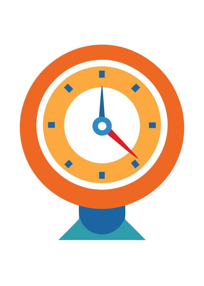 Art of clock on white background vector