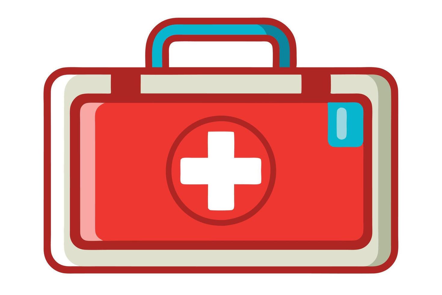 art of first aid box on white background vector