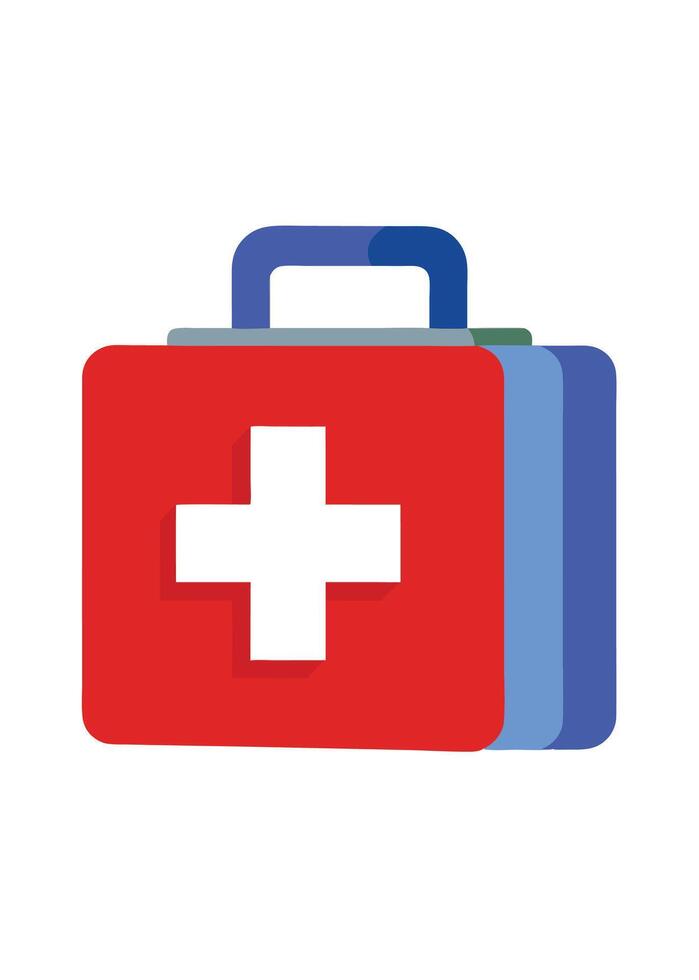 art of first aid box on white background vector