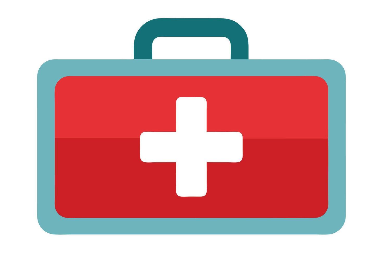 art of first aid box on white background vector