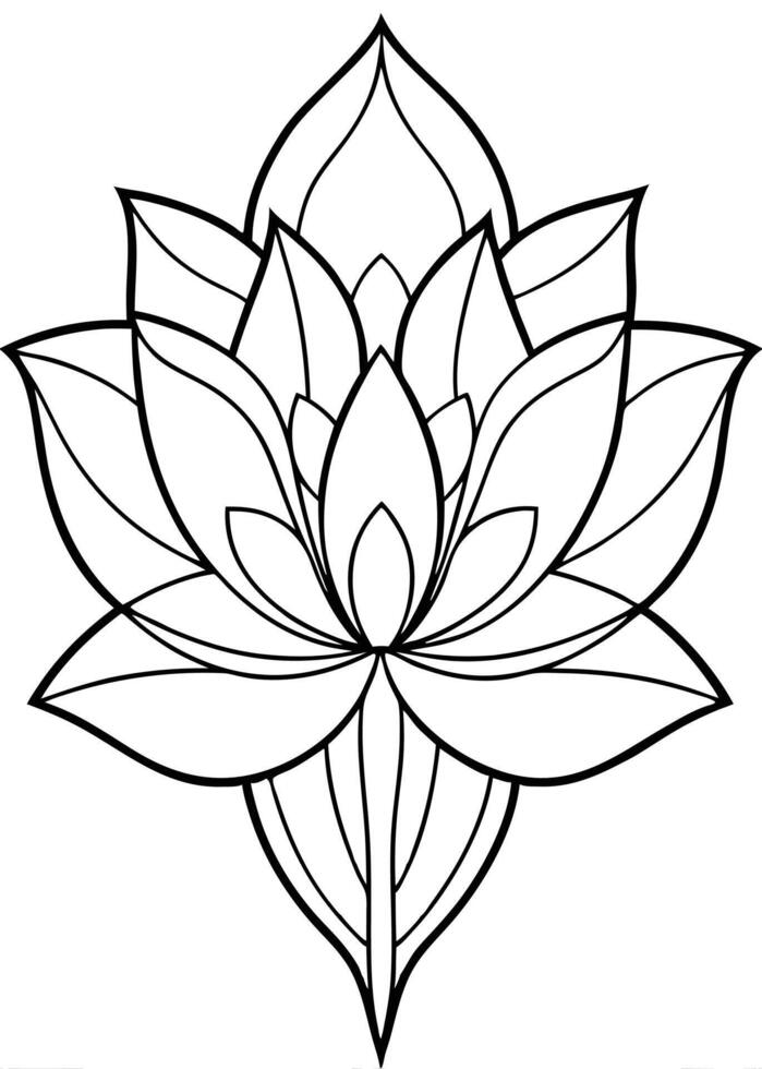 One line art of the Flower drawing Abstract minimal continuous line art wall decor vector