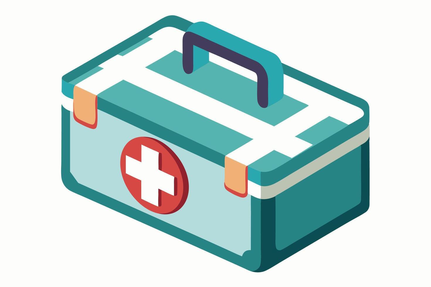 art of first aid box on white background vector