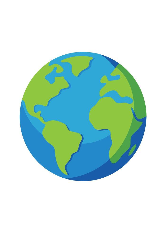 art of Earth on white background vector