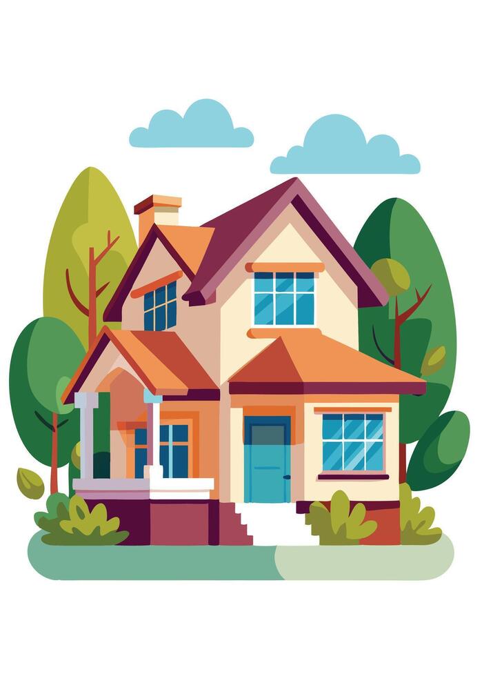art of Home on white background vector