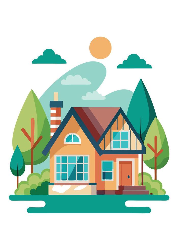 art of Home on white background vector