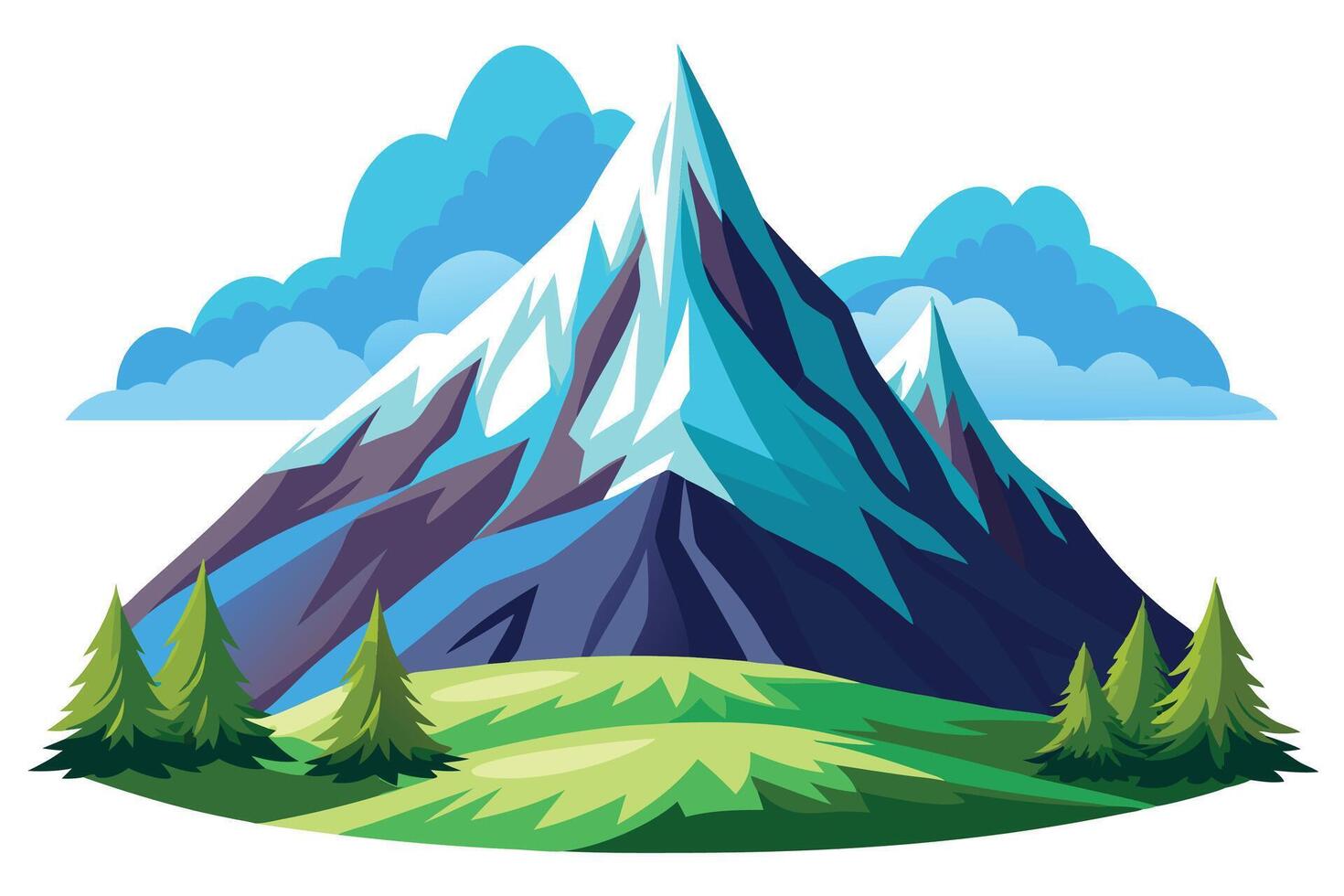 Abstract minimal mountain vector
