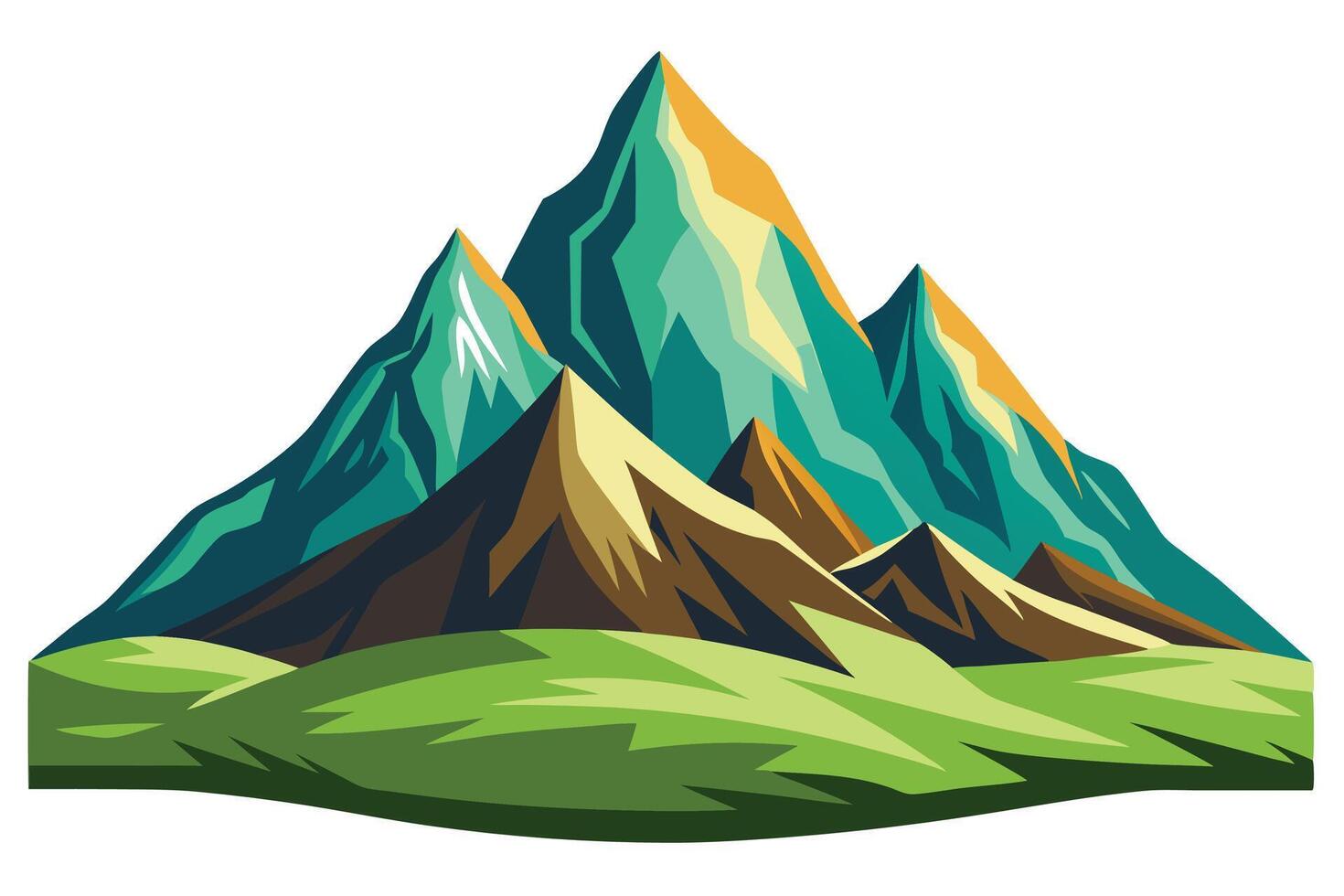 Abstract minimal mountain vector